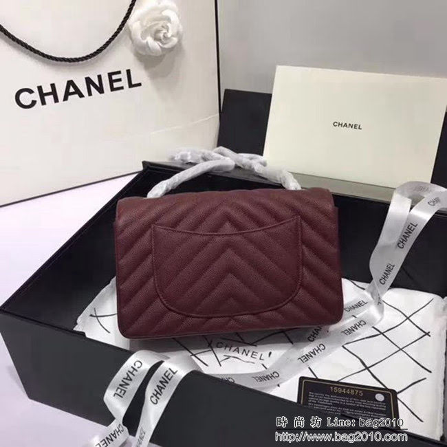 香奈兒CHANEL 升級版V線1116進口球紋皮肩背斜跨鏈條包 DSC1338